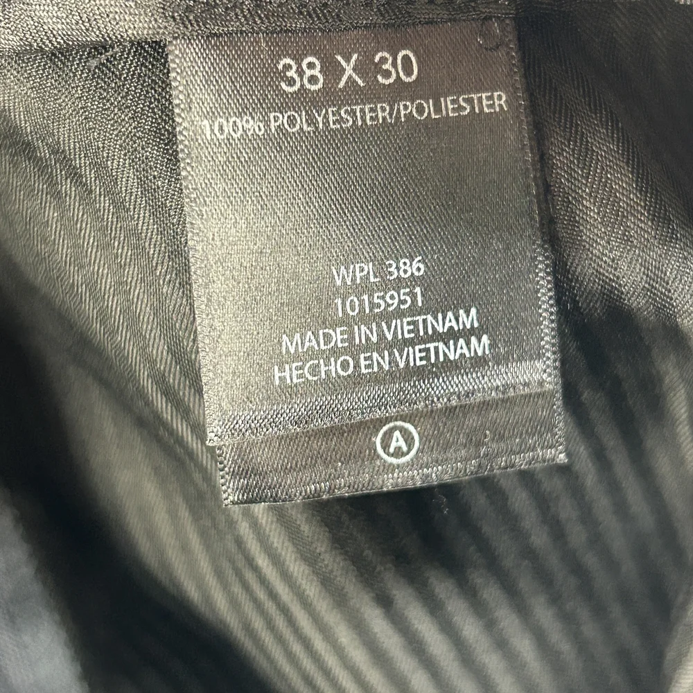 Haggar Pants Mens 38x30 Tic Weave Classic Fit Dress Slacks Navy Blue HY70268